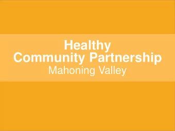 Healthy  Community Partnership  Mahoning Valley  County Health Rankings  Mahoning County  Trumbull
