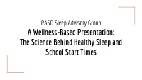 the science behind healthy sleep and