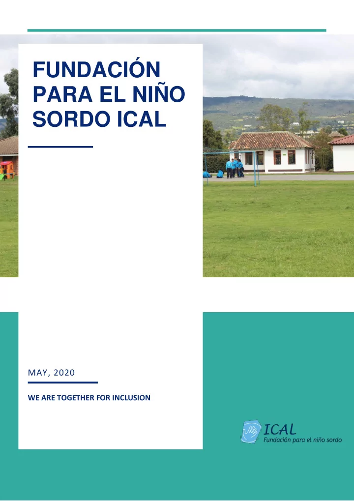 fundaci n para el ni o sordo ical