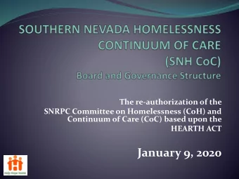 January 9, 2020  Background  The Southern Nevada Regional Planning Coalition (SNRPC) was