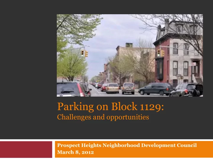 parking on block 1129