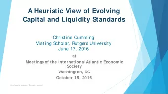 Christine Cumming  Visiting S  cholar, Rutgers University  June 17, 2016  at  Meetings of the