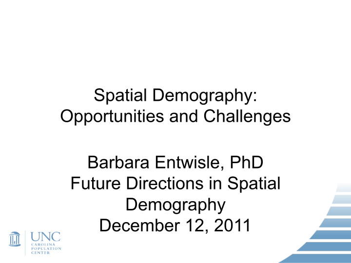 spatial demography opportunities and challenges barbara
