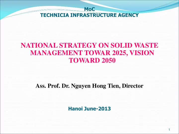 national strategy on solid waste