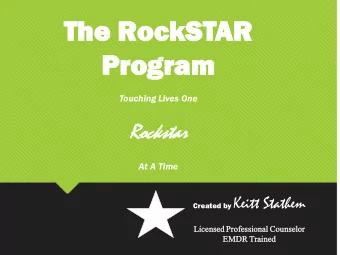 The  The Roc  ockS  kSTAR  AR  Prog  rogra  ram  m  Touching Lives One  Rocks  ckstar  tar  At A
