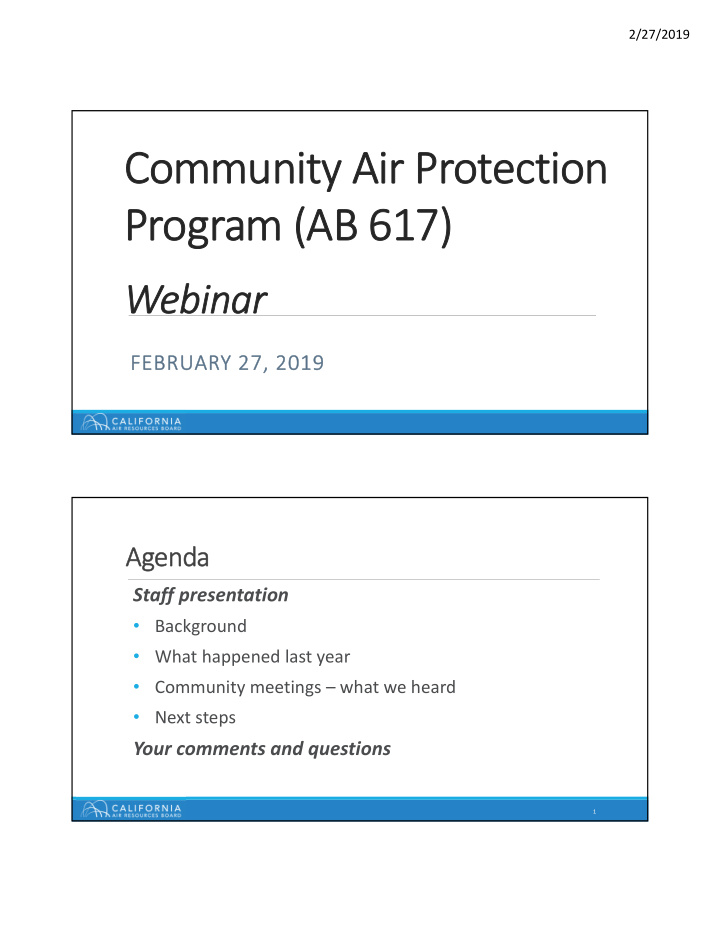 community air protection program ab 617