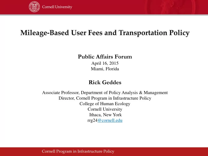 public affairs forum