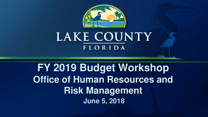 fy 2019 budget workshop