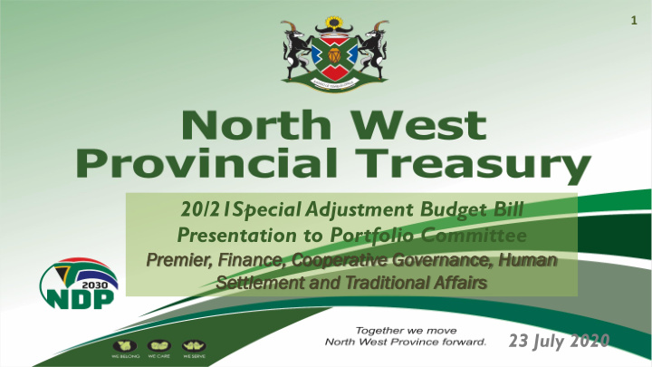 20 21special adjustment budget bill presentation to