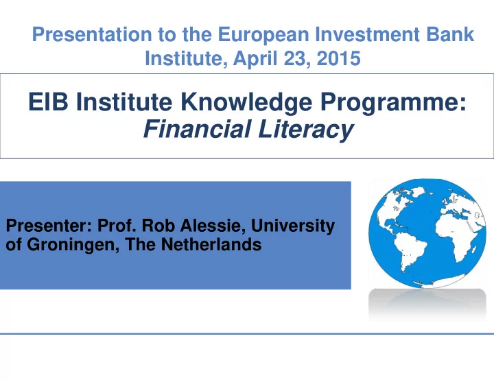 financial literacy