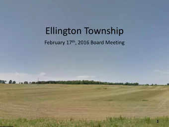 Ellington Township February 17 th , 2016 Board Meeting  1  Sound Comparison  Microwave  57