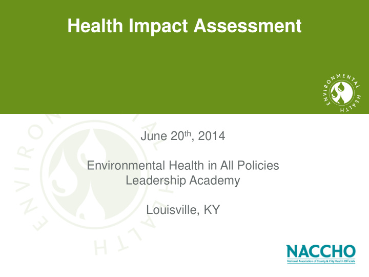 health impact assessment