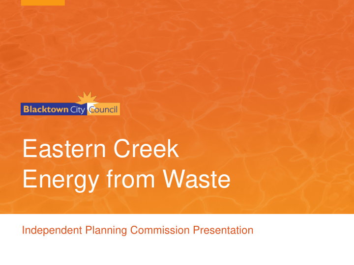eastern creek energy from waste