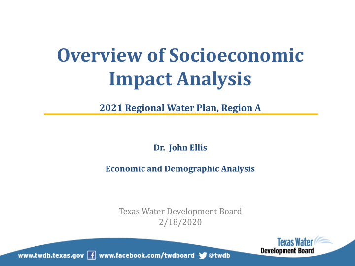 overview of socioeconomic