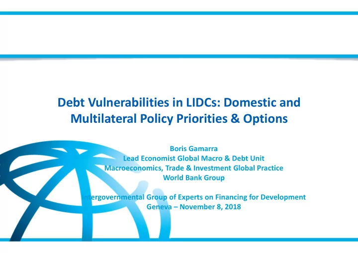 debt vulnerabilities in lidcs domestic and multilateral