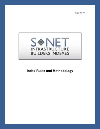 Index Rules and Methodology  EIBI (v9 9-8-2020)  TABLE OF CONTENTS  I. General Description