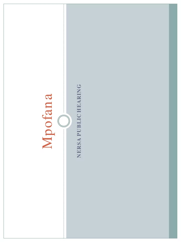 mpofana key issues