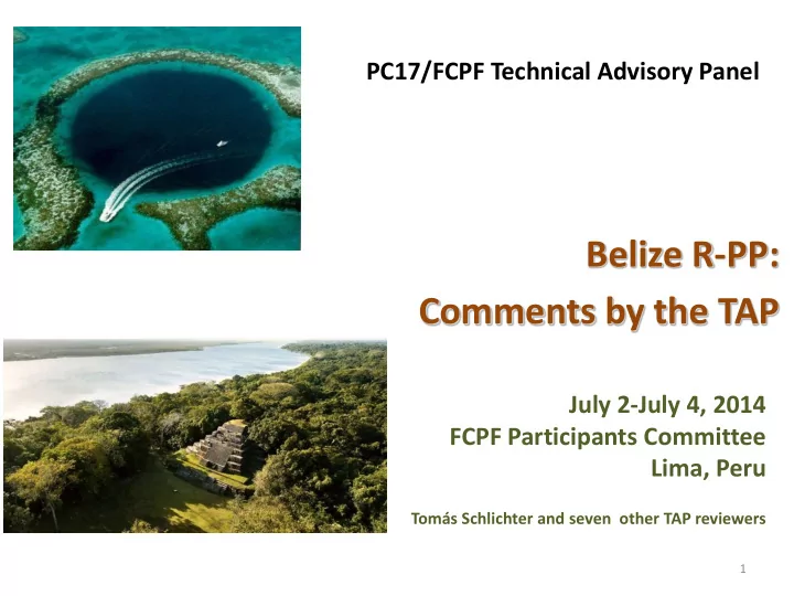 belize r pp comments by the tap