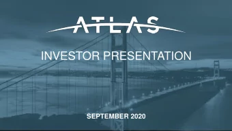 INVESTOR PRESENTATION  SEPTEMBER 2020  FORWARD LOOKING STATEMENTS  The statements contained in this