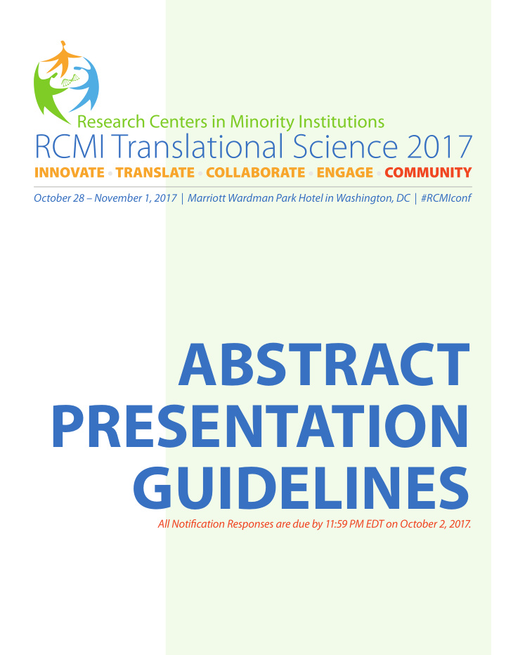 abstract presentation guidelines