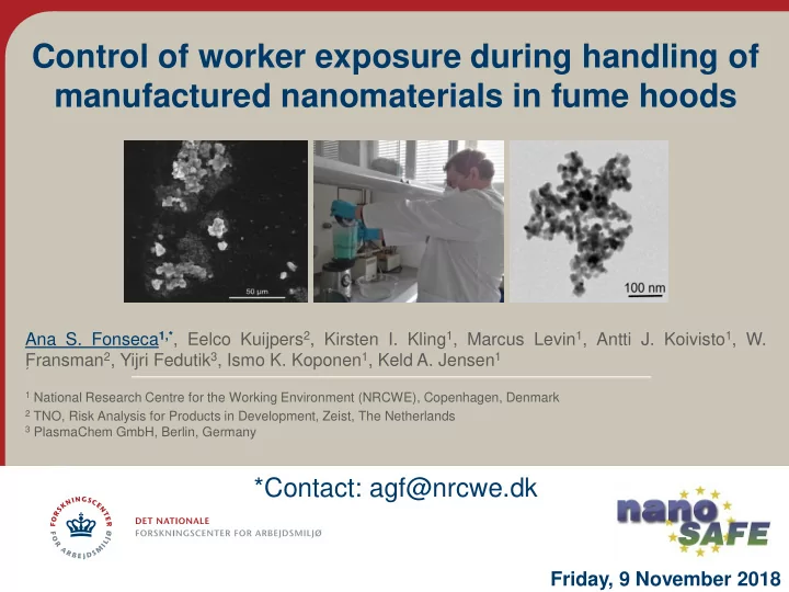 control of worker exposure during handling of