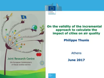 On the validity of the incremental  approach to calculate the  impact of cities on air quality