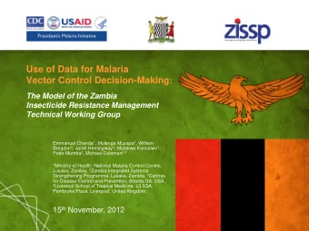 Emmanuel Chanda 1 , Mulenga Musapa 2 , William Brogdon 3 , Janet Hemingway 4 , Mulakwa Kamuliwo 1 ,