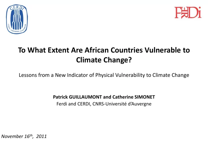 to what extent are african countries vulnerable to