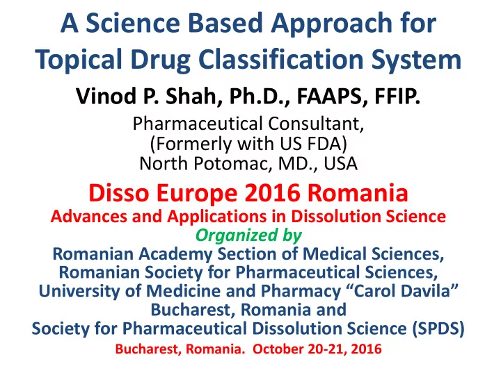 topical drug classification system