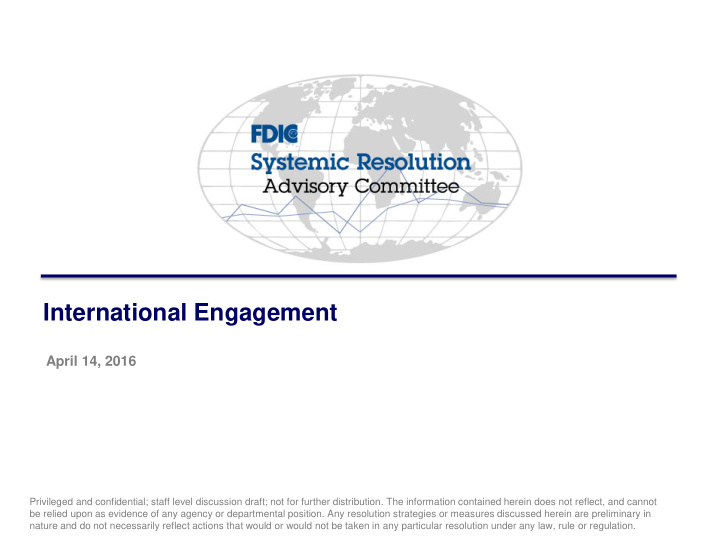 international engagement
