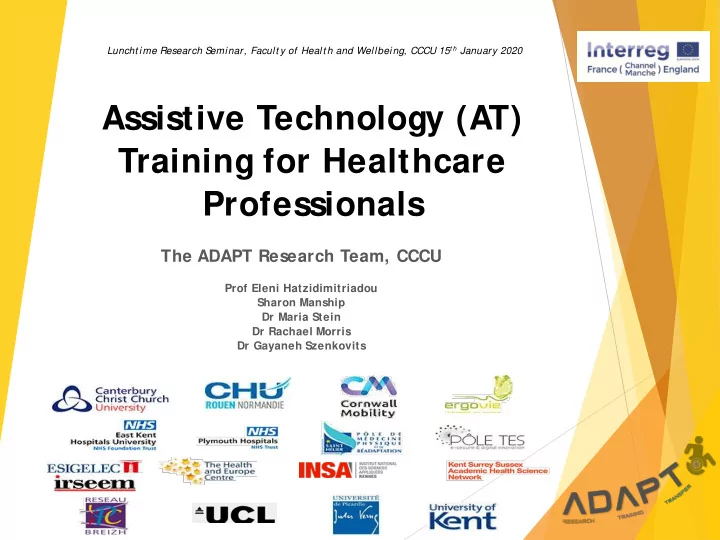assistive technology at training for healthcare