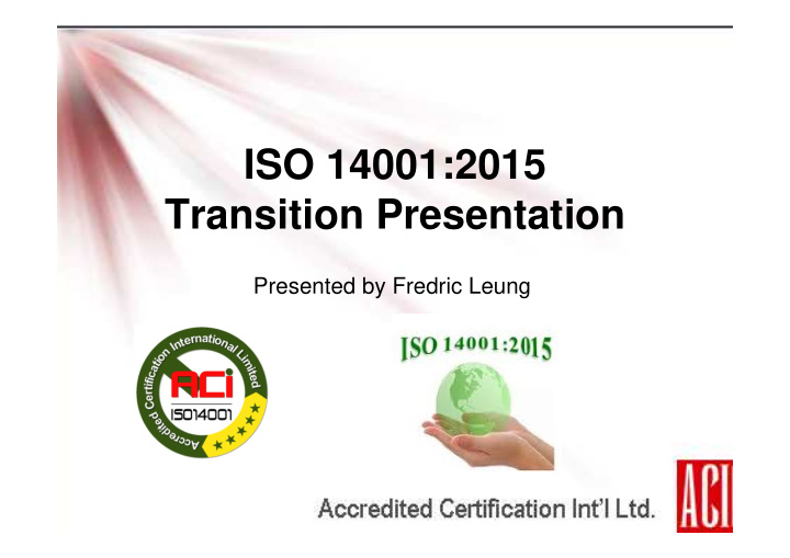 iso 14001 2015 transition presentation
