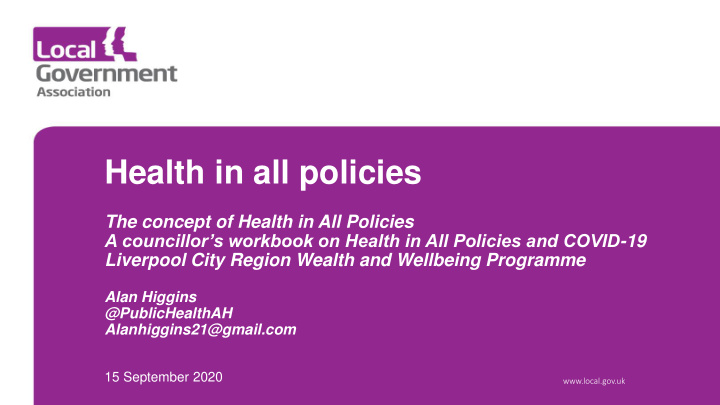 health in all policies