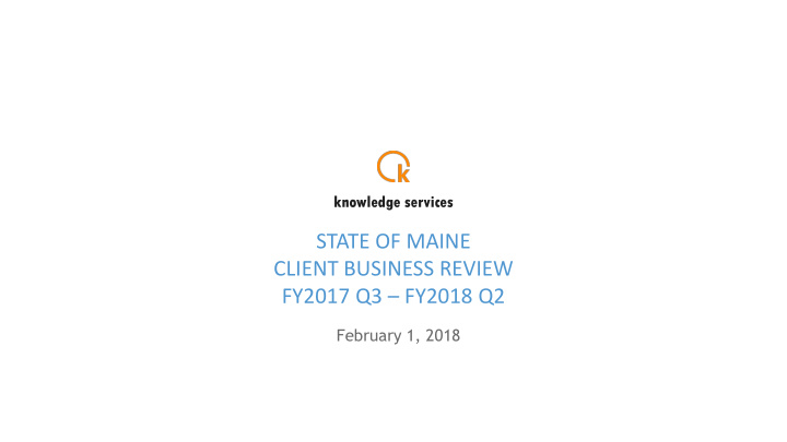 client business review