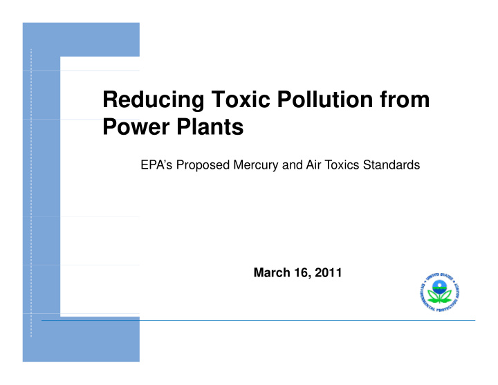 reducing toxic pollution from p power plants pl t