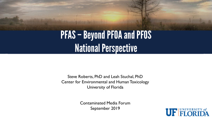 pfas beyond pfoa and pfos national perspective