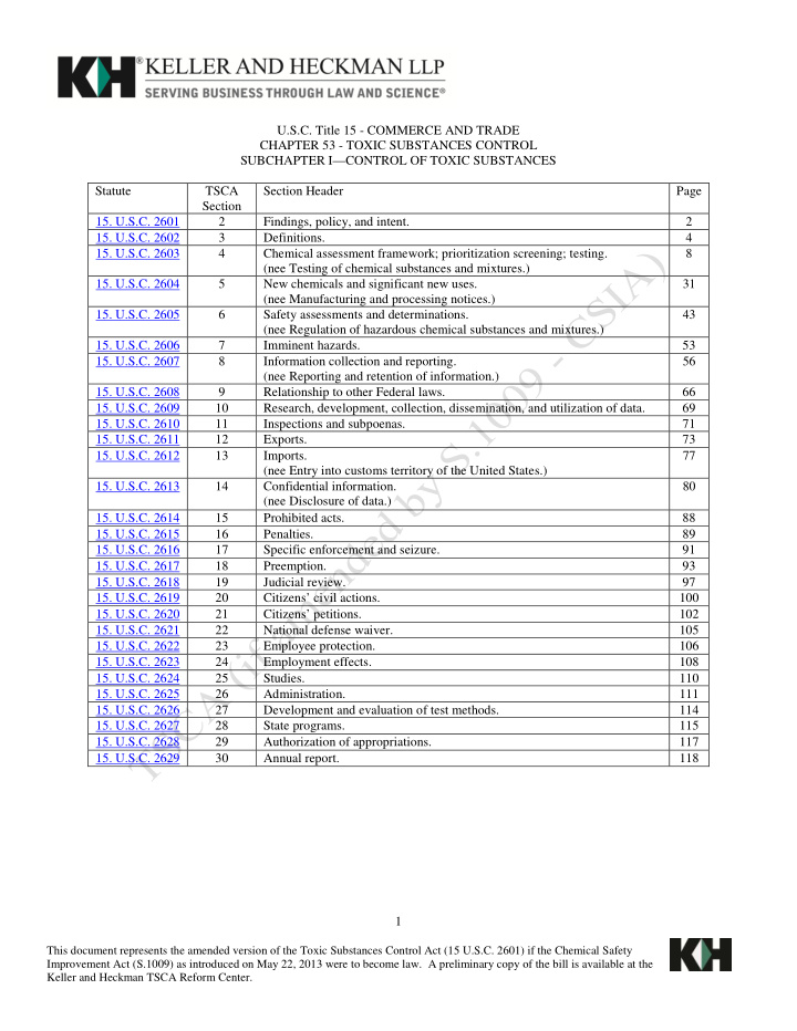 u s c title 15 commerce and trade chapter 53 toxic