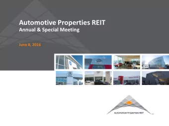 Automotive Properties REIT  Annual &amp; Special Meeting  June 8, 2016  AUTOMOTIVE PROPERTIES REIT