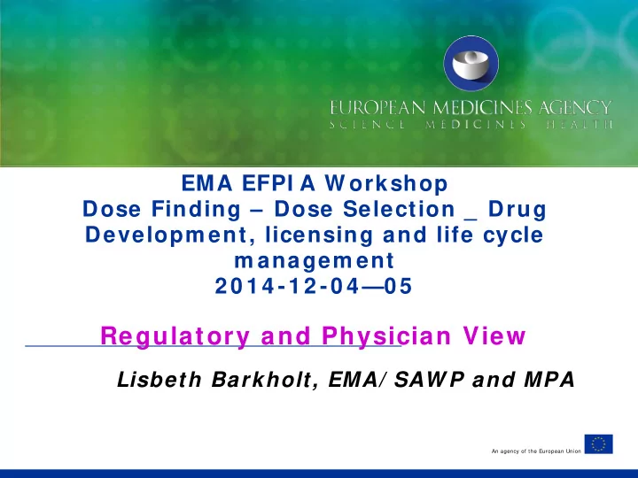 regulatory and physician view
