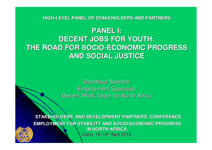 panel i panel i decent jobs for youth decent jobs for