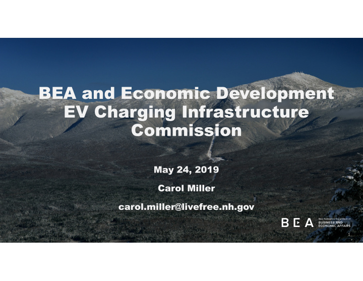 bea and economic development ev charging infrastructure