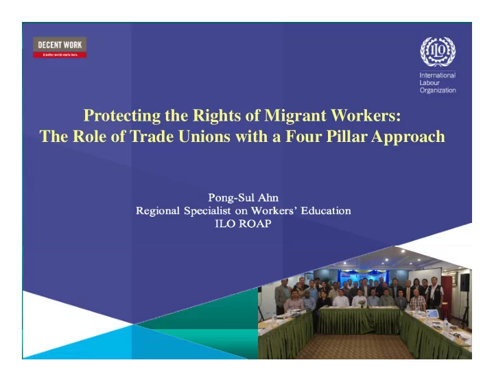protecting the rights of migrant workers the role of