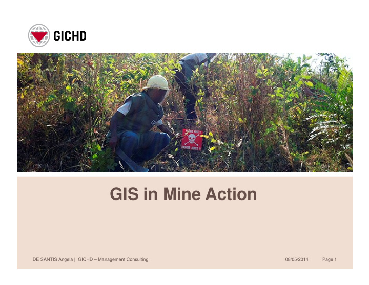 gis in mine action gis in mine action
