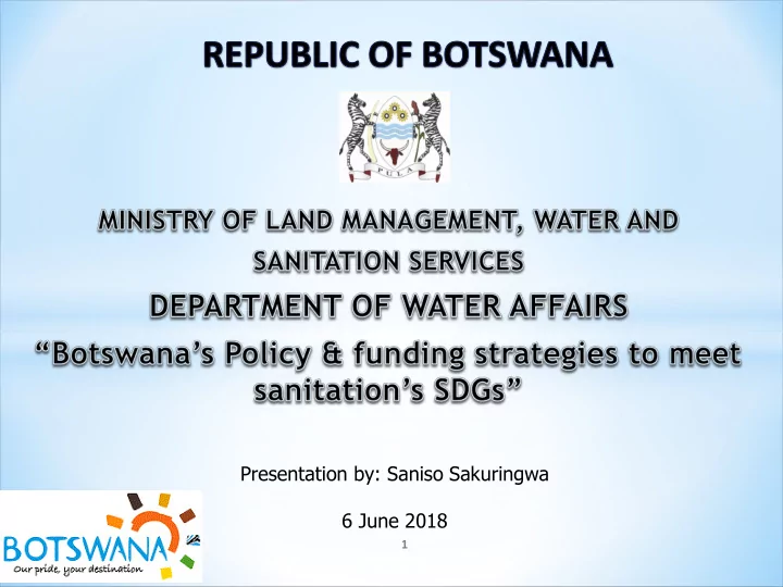 presentation by saniso sakuringwa 6 june 2018
