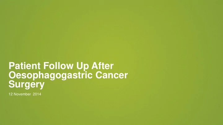 oesophagogastric cancer