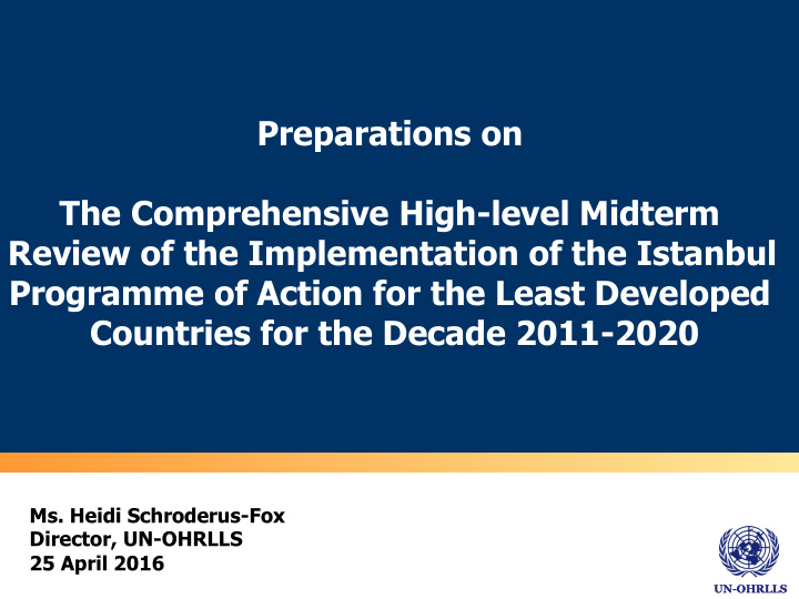 preparations on the comprehensive high level midterm
