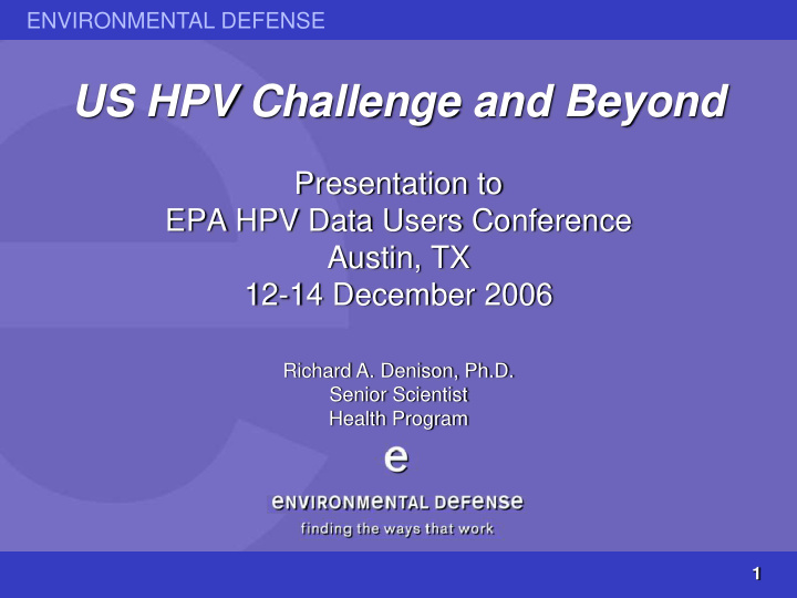 us hpv challenge and beyond