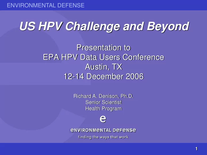 us hpv challenge and beyond