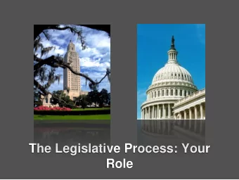 Role  Overview  How laws impacting FQHCs are made  Advocacy: Shaping what those laws do