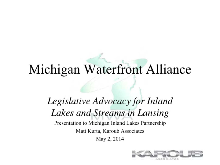 michigan waterfront alliance